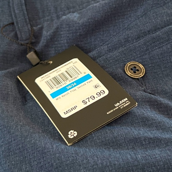 UNDER ARMOUR • Navy Blue Match Play Vented Pants - Picture 6 of 7